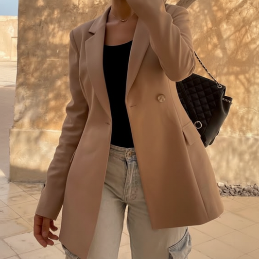 Klassischer Langer Blazer mit Schnitt